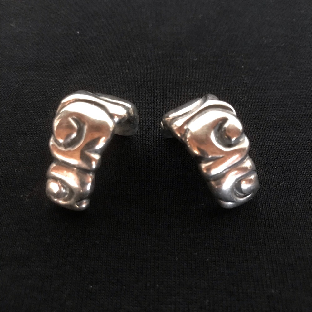 Zina 925 Sterling Silver Swirl Earrings
